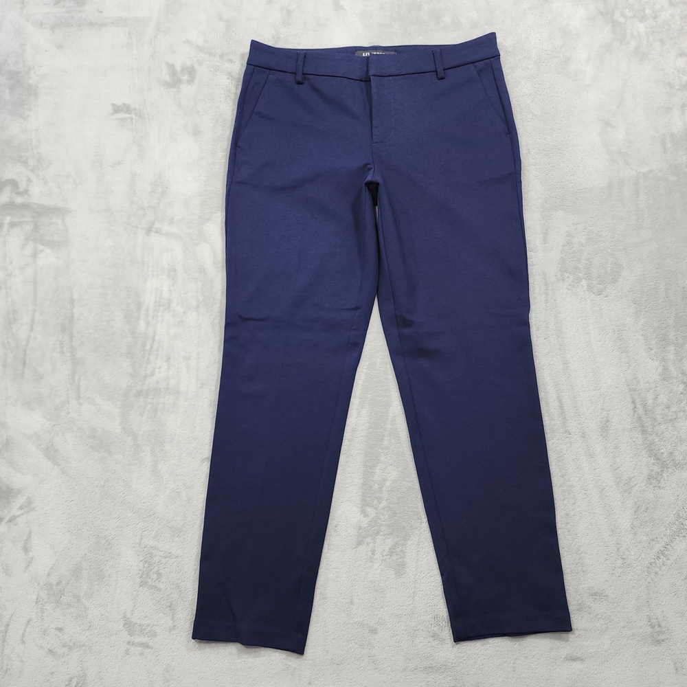 Liverpool Dress Pants Womens 10 Blue Ponte Kelsey Slim Straight Stretch Office